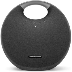 Harman Kardon Onyx Studio 6 Wireless Bluetooth Speaker - IPX7 Waterproof Extra Bass Sound System with Rechargeable Battery and Built-in Microphone - Black.