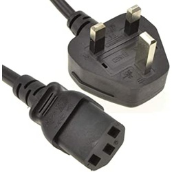 UK 3 Prong AC Power Cord Cable for any Desktop or Printer(UK Power Cord) cable length: 1 Power Cable