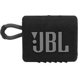 JBL Go 3: Portable Speaker with Bluetooth, Built-in Battery, Waterproof and Dustproof Feature - Black