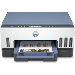 HP Smart Tank 725 All-in-One Printer wireless, Print, Scan, Copy, Auto Duplex Printing, Print up to 18000 black or 8000 color pages, White/Blue [28B51A], Standard
