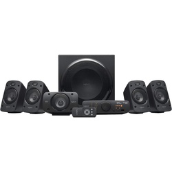 Logitech Z906 5.1 Surround Sound Speaker System - THX, Dolby Digital and DTS Digital Certified - Black 5.1 digital surround sound: Hear every detail in your Dolby Digital and DTS soundtracks the way the studio intended. Sub woofer: 165 Watts