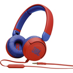 JBL Jr 310 - Children's over-ear headphones with aux cable and built-in microphone, in red