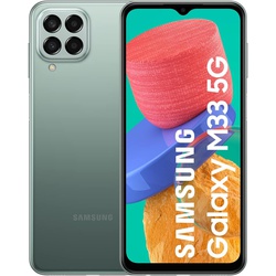 SAMSUNG Galaxy M33 5G Mobile Phone SIM Free Android Smartphone 6GB RAM 128GB Storage Khaki Green/Black