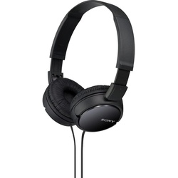 Sony MDR-ZX110AP On-Ear Headphones with Microphone (Black)