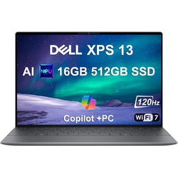 Dell XPS 13 9345 Laptop, Copilot+ AI PC (13.4" FHD+ 120Hz, Snapdragon X Plus (> Intel i7-1355U), 16GB 8448MT/s RAM, 512GB SSD), Thin & Light, 27 Hours Battery Life, IR Webcam, Wi-Fi 7, Win 11 Pro