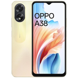 Oppo A38 (Glowing Gold, 6GB RAM, 128GB Storage) | 5000 mAh Battery and 33W SUPERVOOC | 6.56" HD 90Hz Waterdrop Display | 50MP Rear AI Camera Big 5000 mAh Battery with 33W