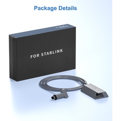 Starlink Ethernet Adapter for Starlink Rectangle Dish Satellite Internet V2, Starlink to RJ45 Gigabit Ethernet Wired External Network Fast & Stable Network Connection for Starlink Actuated Gen 2,Black