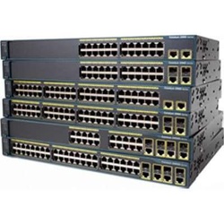 Cisco WS-C2960+24TC-L Catalyst 2960 Plus 24 Port LAN Switch, 24x10/100/1000, 2x1000, Layer 2, Managed, Plastic Case, IO