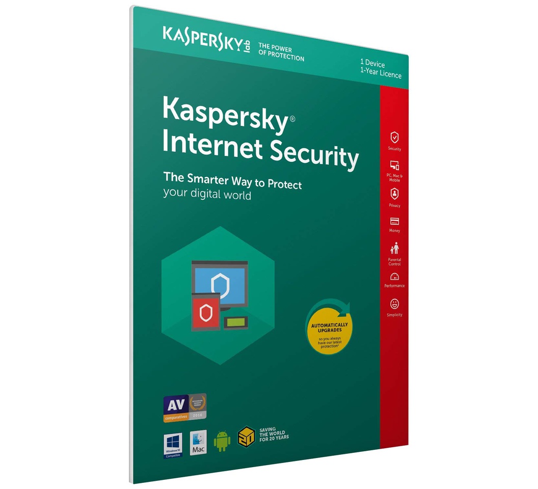 Kaspersky Internet Security 2021 1+1 Devices 1 Year PC MacAndroid ...