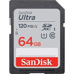 SanDisk 64GB Ultra SDXC UHS-I Memory Card - 120MB/s, C10, U1, Full HD, SD Card