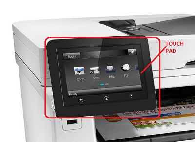 HP LaserJet Pro MFP M477fnw touchpad